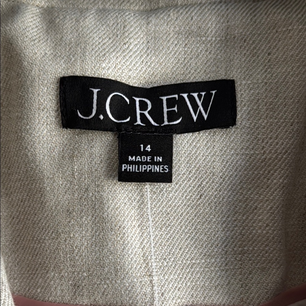 Make offer! J. Crew Women's Tan Linen Blazer - Picture 3 of 5